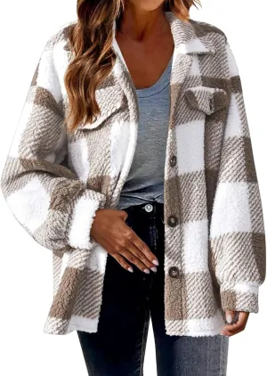 2023 Women Fleece Coats Trendy Winter Warm Jackets Comfort Soft Lightweight Fashion Fuzzy Outerwear Plus Size Zipper Hoodies