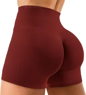 Amplify Womens Seamless Scrunch Shorts Workout Shorts Gym Shorts Contour Shorts 5" High Waisted Running Yoga Shorts