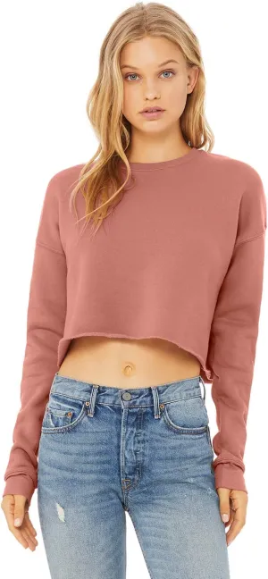 Bella   Canvas Ladies' Cropped Fleece Crew M MAUVE
