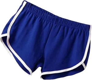 Biker Shorts Women Elastic Waist Athletic Shorts Drawstring Workout Shorts High Waisted Running Shorts Gym Shorts