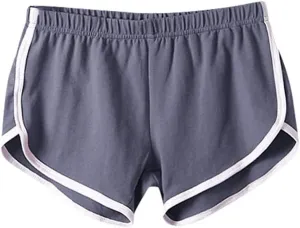 Biker Shorts Women Elastic Waist Athletic Shorts Drawstring Workout Shorts High Waisted Running Shorts Gym Shorts