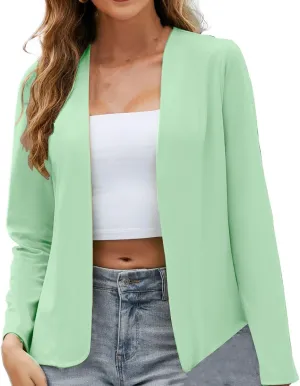 Collarless Blazer Jackets for Women Causal for Women Blazer Open Front Causal Fancy Jackets Loose Gold Suit