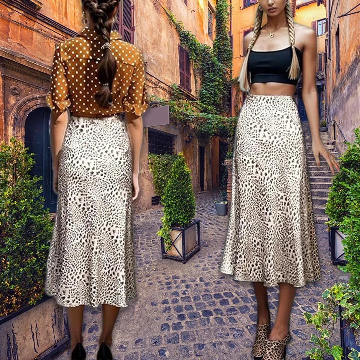 Cute Convallaria Thai Style Maxi Skirts High Waist Invisible Zip Ruffle Flowy Party Skirts