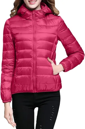 Down Coats for Women Packable Soft Padded Jacket Thicken Warm 2022 Fashion Travel Outwear with Pockets
