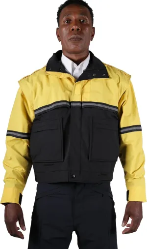 First Class Men's Two-Tone Waterproof Bike Patrol Jacket - Removable Liner, Work Utility & Safety Outerwear