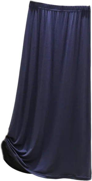 Flowy Maxi Long Skirt for Women Split Front High Waisted Midi Skirts Casual Elastic A Line Skirt Knee Length Skirts