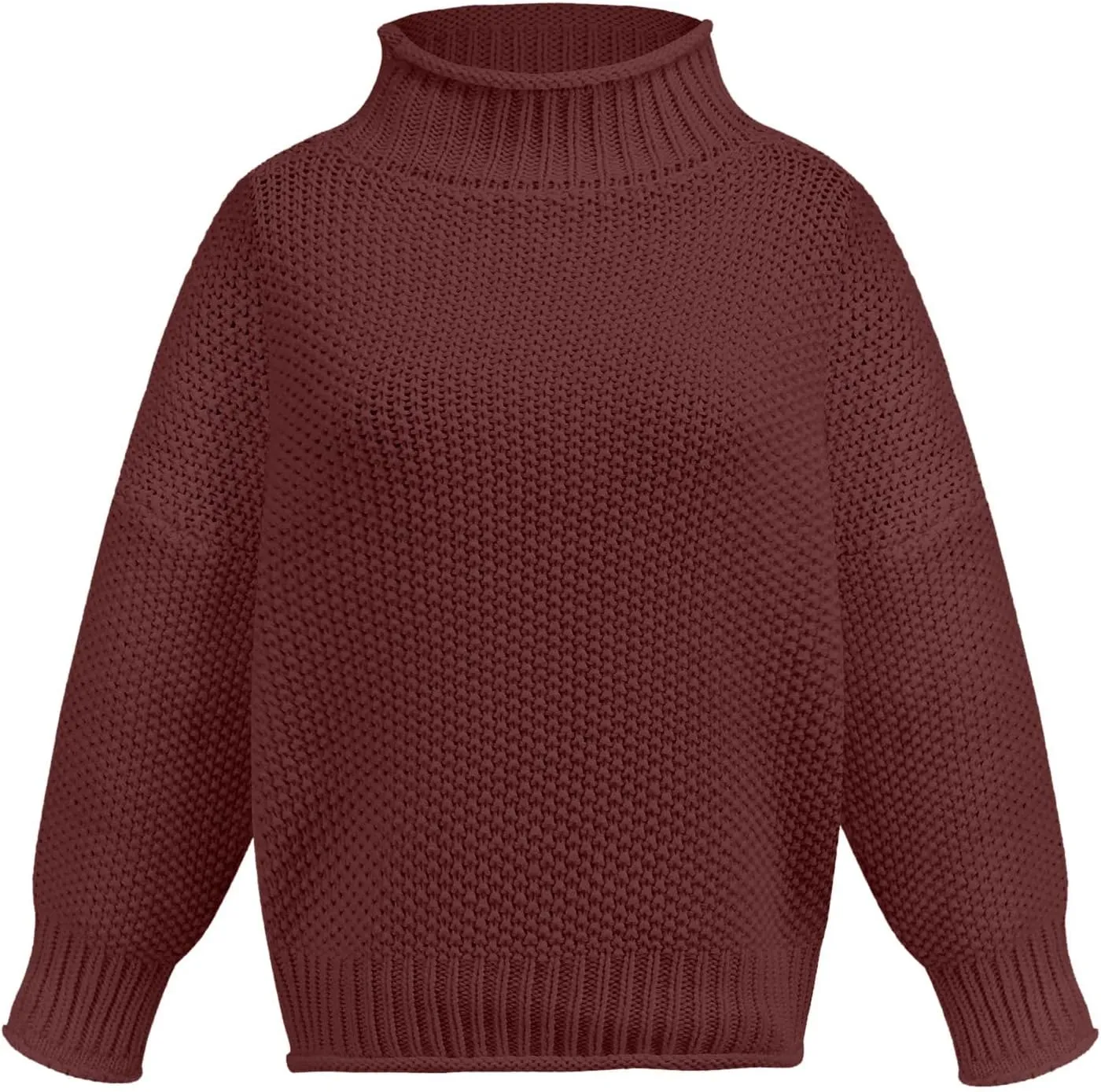 GOKKILRW Womens Oversized Turtleneck Sweater Casual Long Sleeve Cable Knit Oversized Soft Slouchy Loose Pullover Jumper Tops