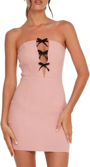 IMISSILLEB Women's Spaghetti Straps Dress Backless Bodycon Midi Dress Sexy Wedding Cocktail Evening Party Summer Mini Dresses