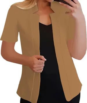 Ladies Blazers To Wear With Jeans Business for Women Top Cropped Prtite Plaid Jacket Loose With Pockets Top