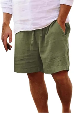 LCMTWX Men's Cargo Shorts Men's Sports Shorts Beach Shorts Casual Cotton Linen Shorts Men Cargo Shorts Men's Jean Men