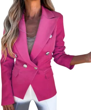 Lightweight Blazer for Women Business for Women Jacket Long Sleeve Causal Vintage Blazer Soft With Pockets Jackets