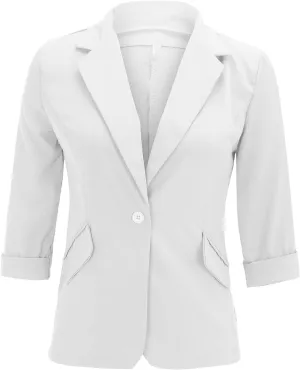 Lightweight Blazer for Women Office for Women Jacket Long Sleeve Work Fancy Top Loose Fit With Pockets Suit
