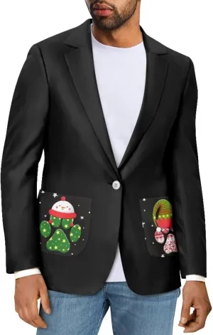 Men Blazers One Button Men's Sport Coat Blazers Size S-5XL Slim Fit Outwear Jacket for Work