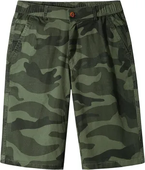 Mens Casual Cargo Shorts Summer Half Pant Multi-Pocket Utility Work Shorts Camo Combat Shorts Bermuda Shorts