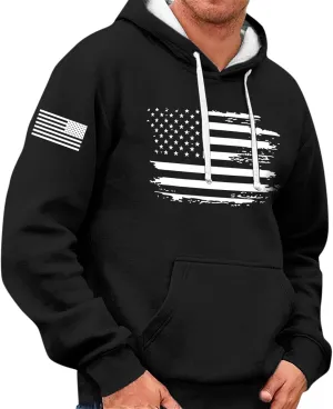 Men's Hoodie Pullover Lightweight Fleece Hooded Sweatshirts Long Sleeve Drawstring Graphic Hoodies with Pocket