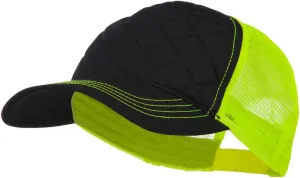 MG Fashion Quilted Trucker Two Tone Neon Mesh Cap - Black Neon Green