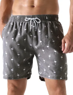 Nonwe Mens Swim Board Shorts Retro Washed Quick Dry Lightweight Beach Shorts