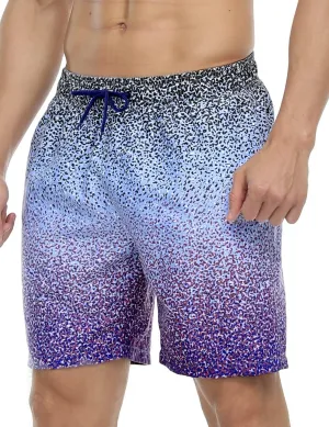 Nonwe Mens Swim Board Shorts Retro Washed Quick Dry Lightweight Beach Shorts