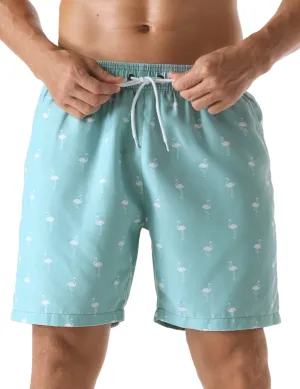 Nonwe Mens Swim Board Shorts Retro Washed Quick Dry Lightweight Beach Shorts