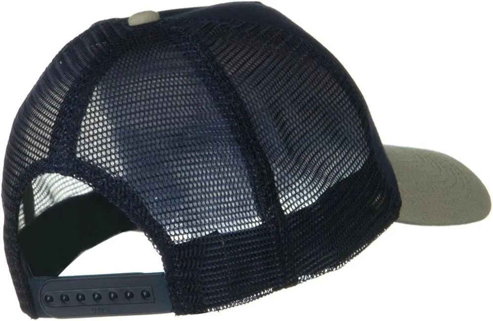 OTTO Two Tone Cotton Twill 5 panel Mesh Back Cap - Black Khaki
