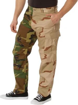 Rothco Two-Tone BDU Pants | Camouflage Funky Different Leg Color Pants Military Army Color Trousers