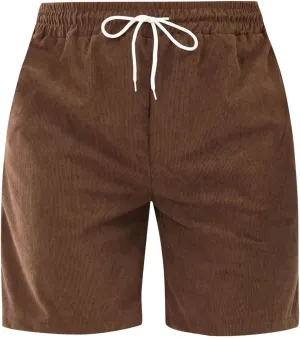 SUWBMHWE Mens Corduroy Shorts Pajama Shorts Cotton Lounge Sleep Shorts Elastic Waist Lightweight PJ Shorts for Men