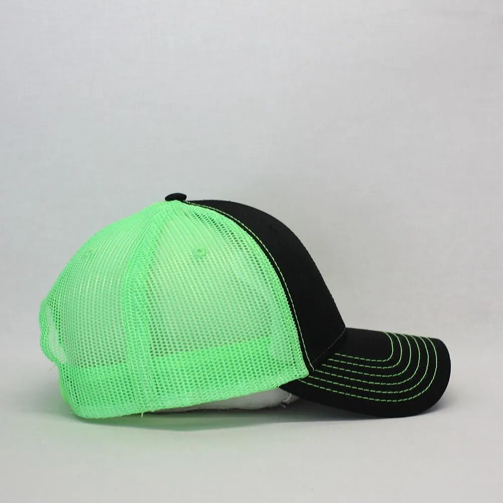 The Vintage Year Two Tone Cotton Twill Mesh Adjustable Trucker Baseball Cap