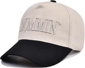 Trucker Hat for Women Men Embroidery Mommin Two Tone Adjustable Baseball Cap Hat Trendy Vintage Snapback Hat