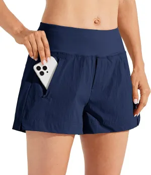Willit Women's 3.5" Quick Dry Shorts Athletic Running Hiking Shorts Lightweight Zip Pockets
