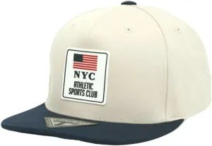 WITHMOONS NYC Rubber Patch Snapback Hat Flat Brim Two Tone Hiphop Adjustable Baseball Cap TR21523