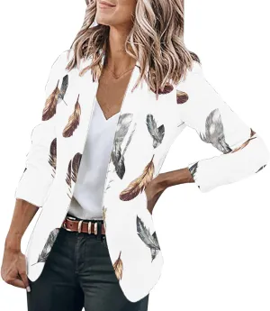 Women Blazers Fashion Dressy Business for Women Jackets Long Sleeve Work Lightweight Top Soft With Pockets Blazer
