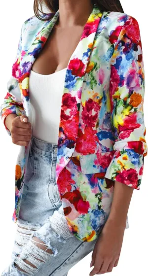 Women Blazers for Work Casual Business Ladies Jacket Open Front Dressy Trendy Tops Loose Herringbone Blazer