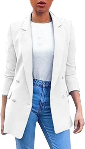 Women Blazers for Work Casual Work Women's Jackets Long Sleeve Causal Novelty Blazers Fit It Herringbone Tops