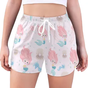 Women's Athletic Shorts Workout Running Gym Quick Dry Liner Shorts with Pockets