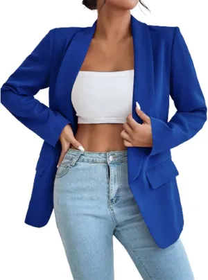 Womens Blazers for Work Casual Business for Women Blazer Cropped Work Funny Tops Soft With Pockets Cardigan
