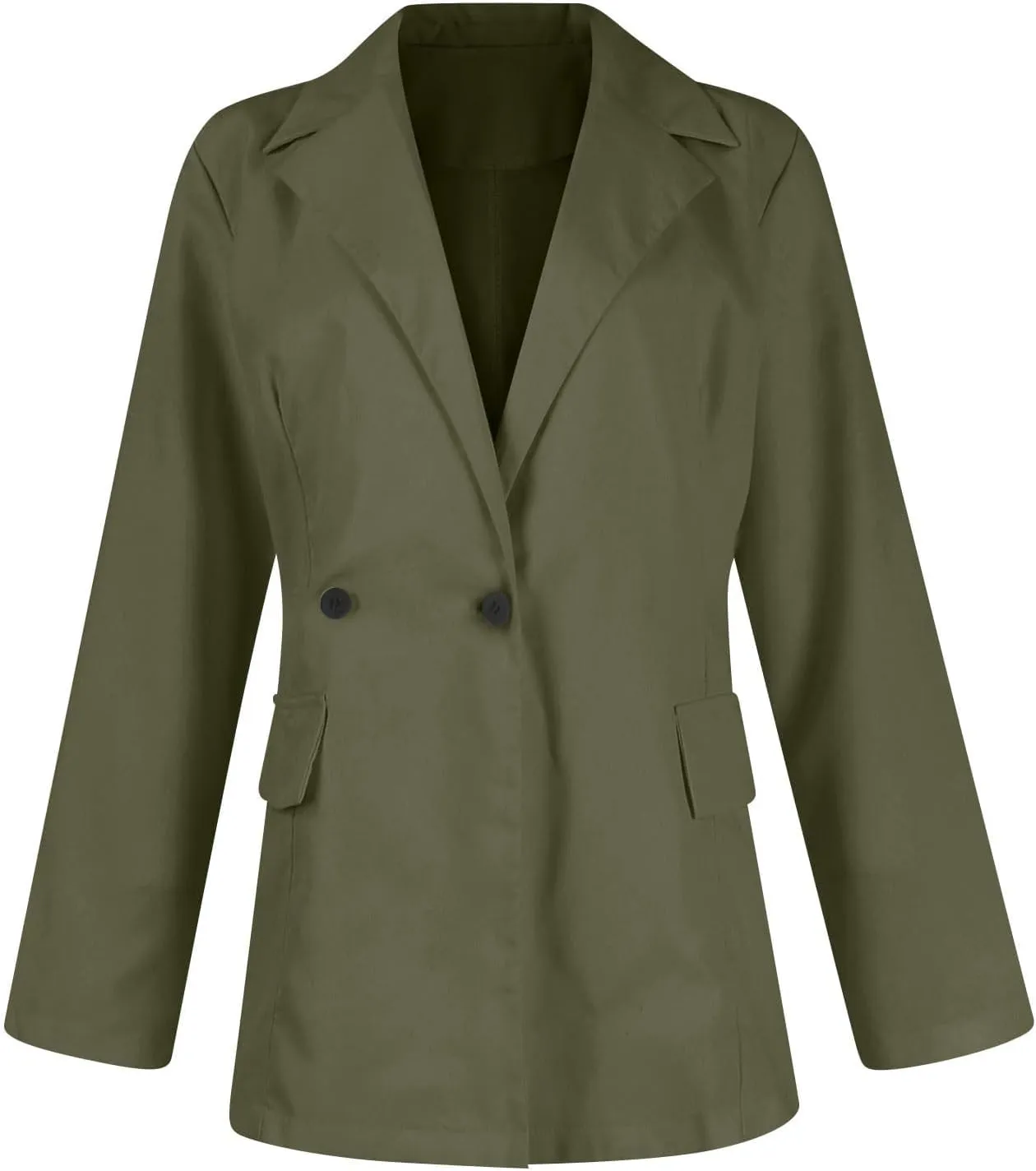 Womens Jackets Dressy Casual Business Blazers Long Sleeve Lapel Open Front Button Work Blazer Work Office Suit Jackets