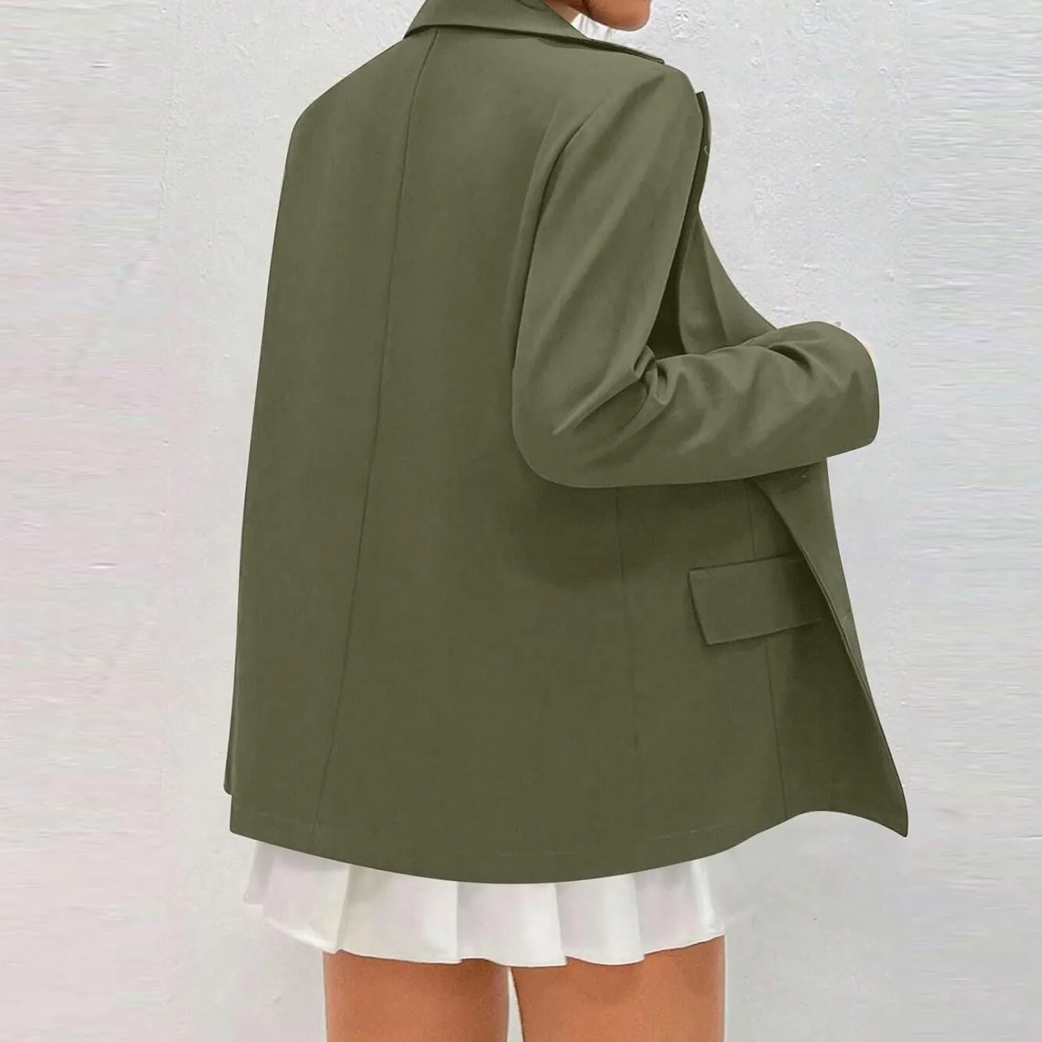 Womens Jackets Dressy Casual Business Blazers Long Sleeve Lapel Open Front Button Work Blazer Work Office Suit Jackets
