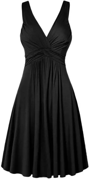 Womens Pleated Plus Strap Skirt Sundress Retro V Neck Slim Fit Vintage Dresses Pretty Garden Dresses for Women 2025