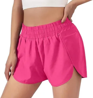 Women's Quick-Dry Running Shorts - Workout Sport Layer Active Shorts with Pockets