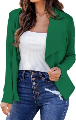 Women's Summer Blazer Lapel Sleeveless Pocket Dressy Casual Business Convenient Soft Comfy Stylish Suit Jackets