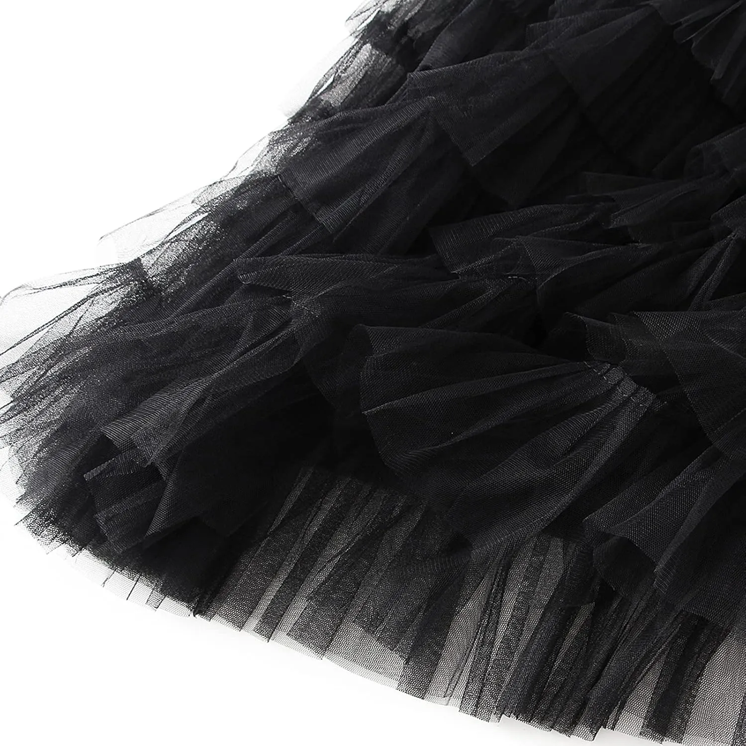 Women's Tulle Long Skirt Elastic Waist Mesh Pleated Maxi Skirt Ruffle Tiered Layered Tulle Tutu Skirt Cake Skirt