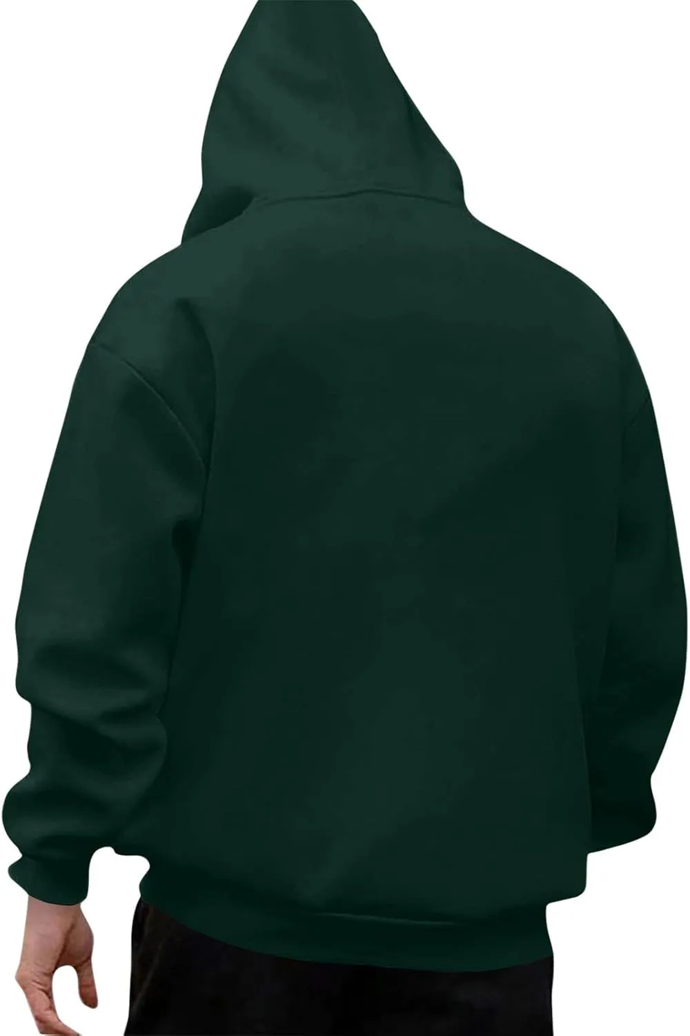 Yesunpxs Men's Pullover Hoodies Print Lightweight Long Sleeve Drawstring Hipster Casual Hooded Sweatshirts with Kanga Pockets