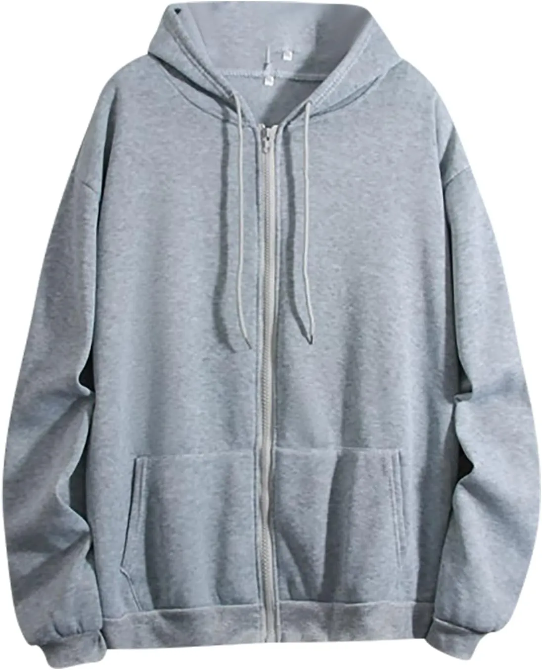 Zip Up Hoodies for Women Fall Jacket Hooded Pullover Tops Zipper Sweatshirt Y2k Clothes with Pockets Coat